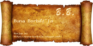 Buna Borbála névjegykártya