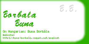 borbala buna business card